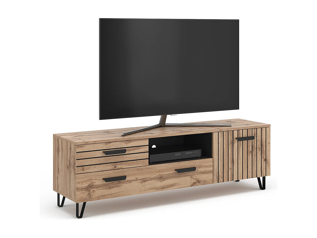 Meuble tv chêne 150x38x48.5 amber