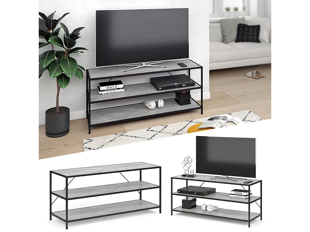 Meuble tv béton 120x39.5x53 fyrk