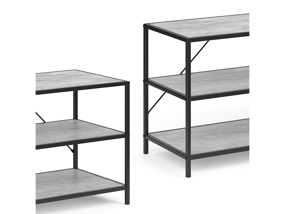 Meuble tv béton 120x39.5x53 fyrk