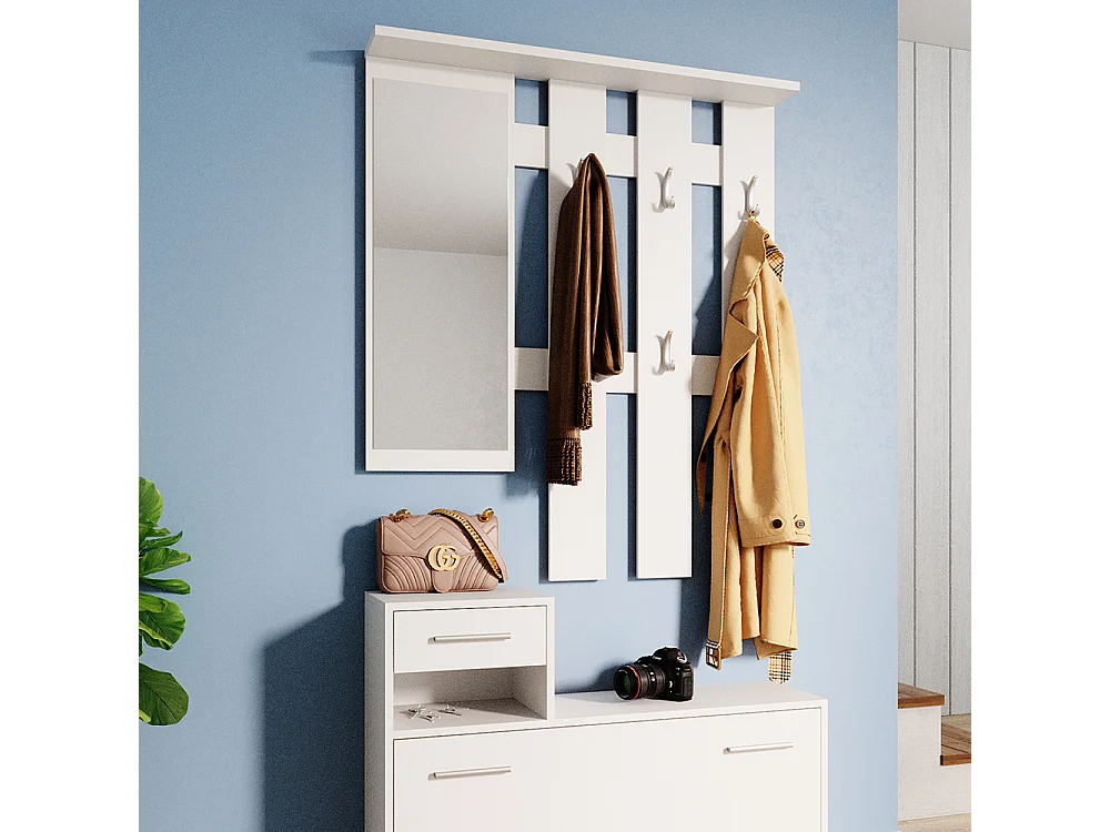 Armadio da ingresso bianco 25x100x191 billy