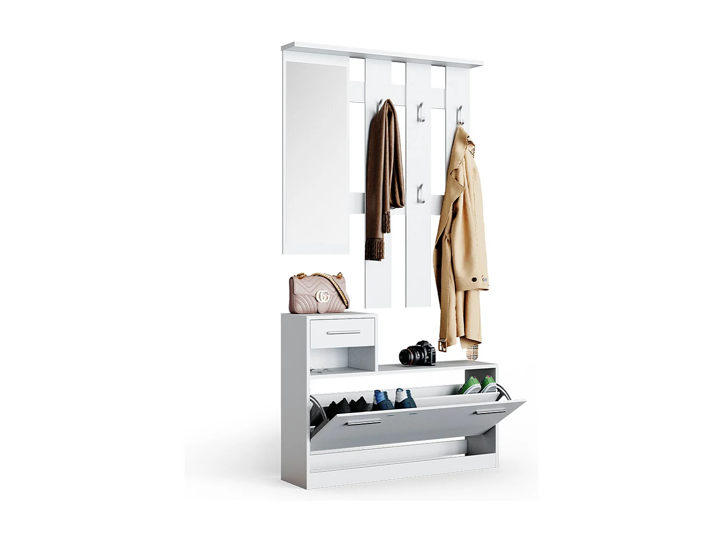 Armadio da ingresso bianco 25x100x191 billy