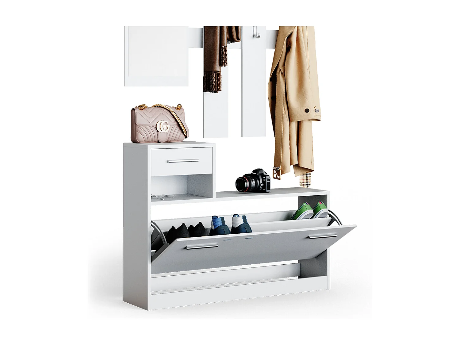 Vestiaire blanc 25x100x191 billy