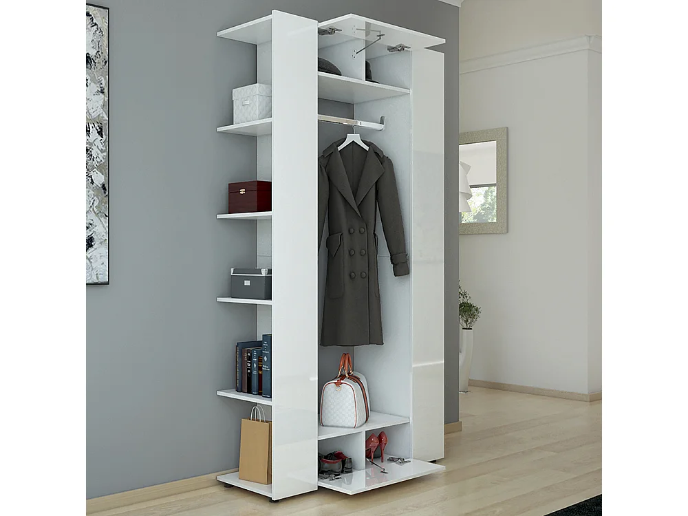 Vestiaire blanc 36.6x106x191 mats