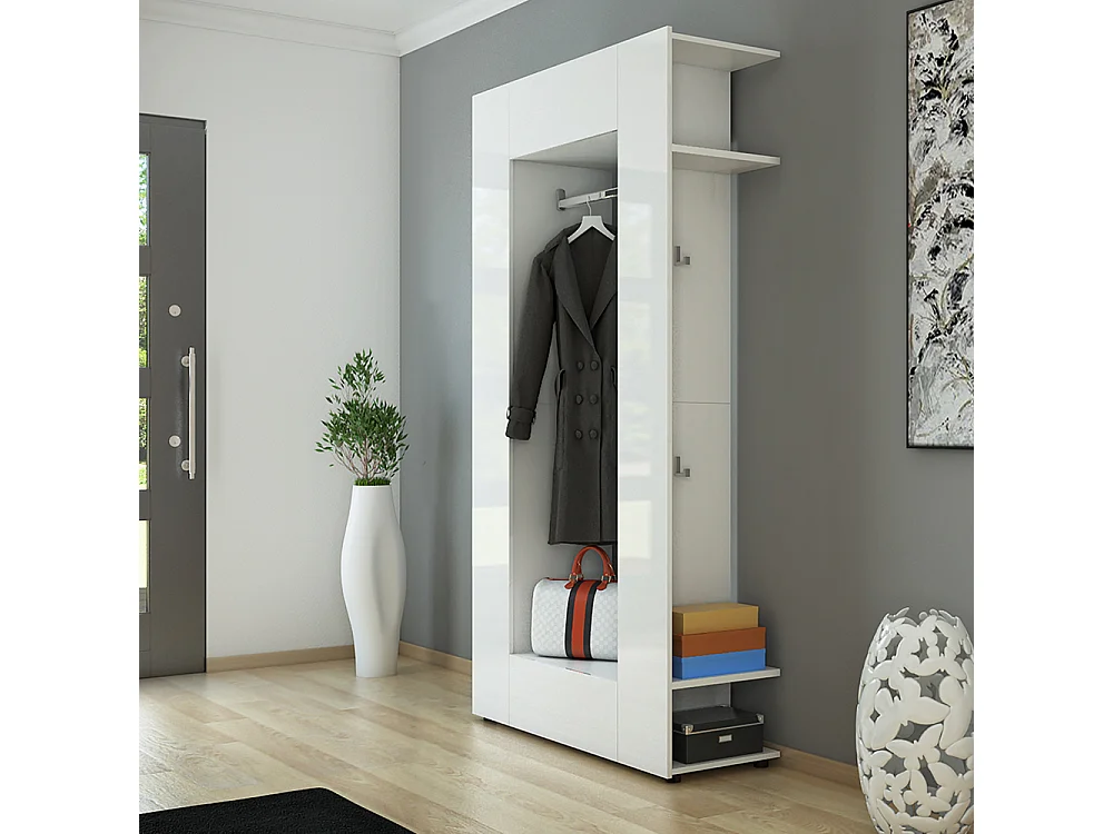 Vestiaire blanc 36.6x106x191 mats