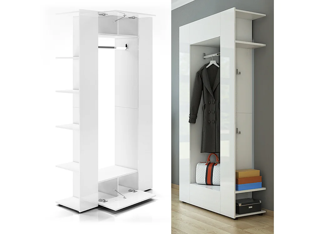 Vestiaire blanc 36.6x106x191 mats