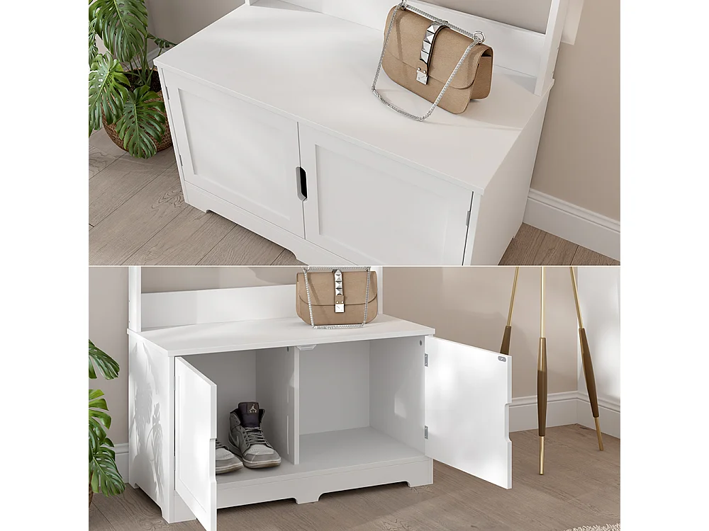 Garderobe weiß 80x40x180 lysa