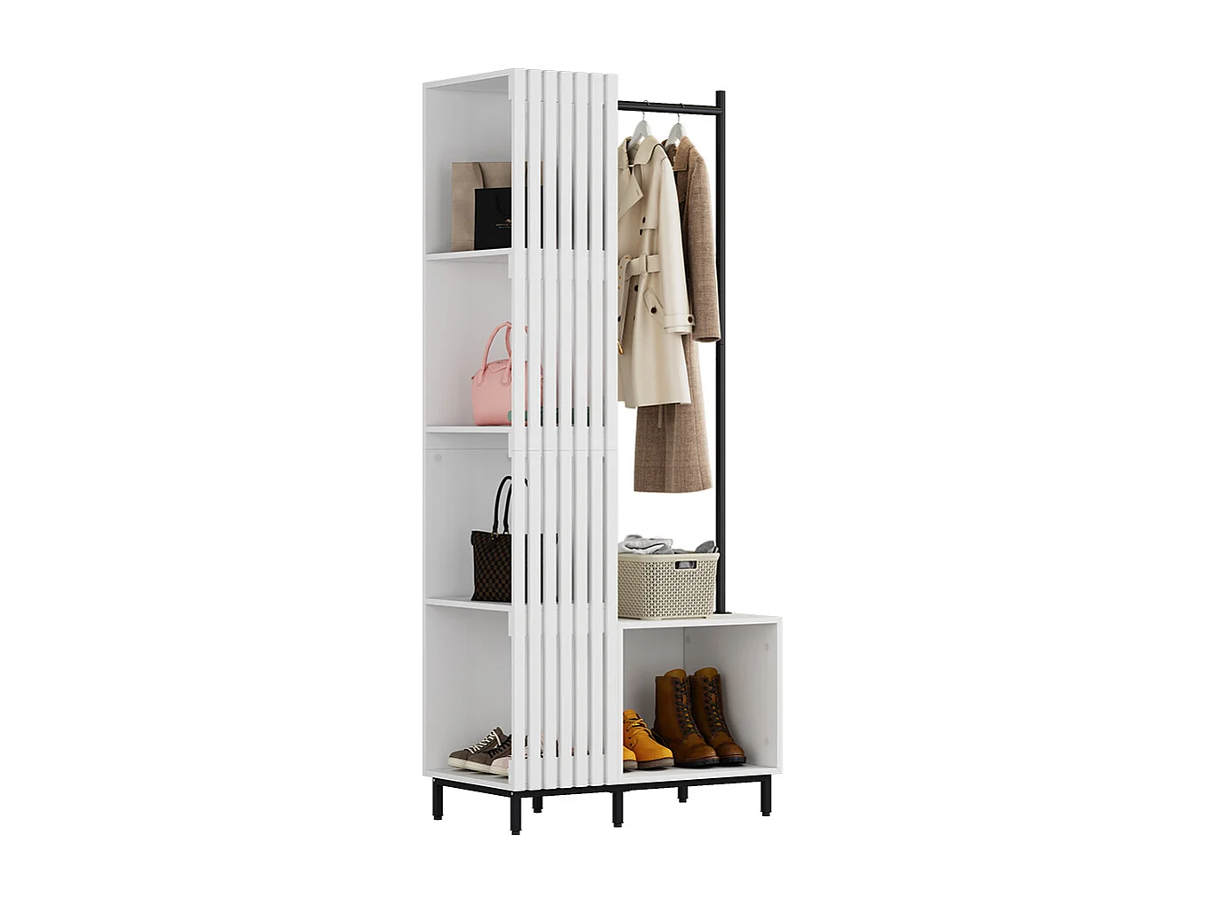 Garderobe weiß 80x45x187 zinto