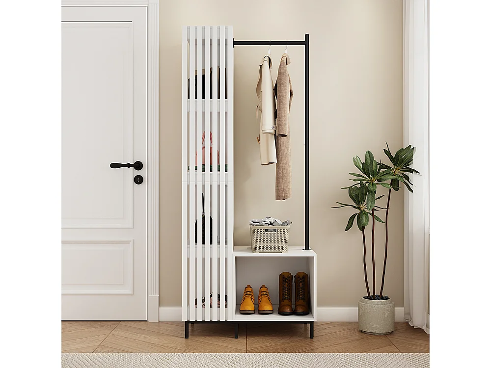 Garderobe weiß 80x45x187 zinto