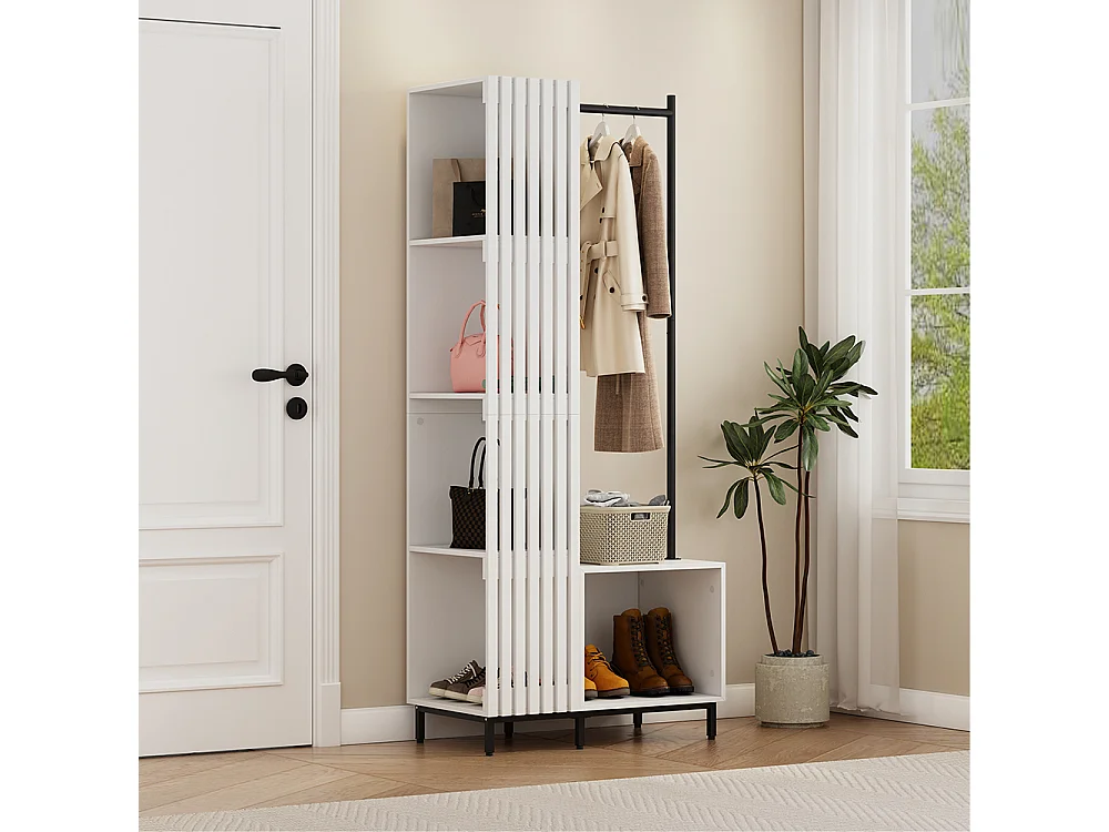 Armadio da ingresso bianco 80x45x187 zinto