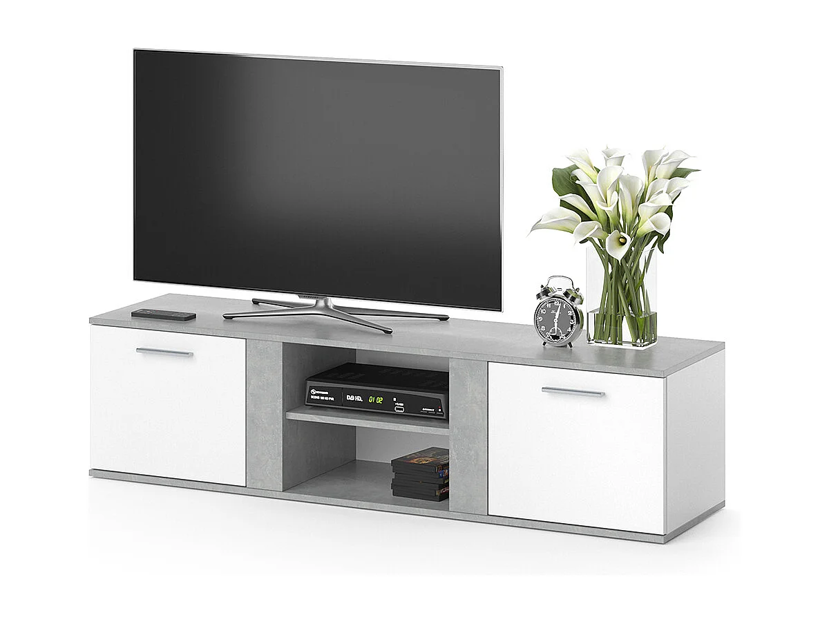 Meuble tv béton 155x40x41 novelli