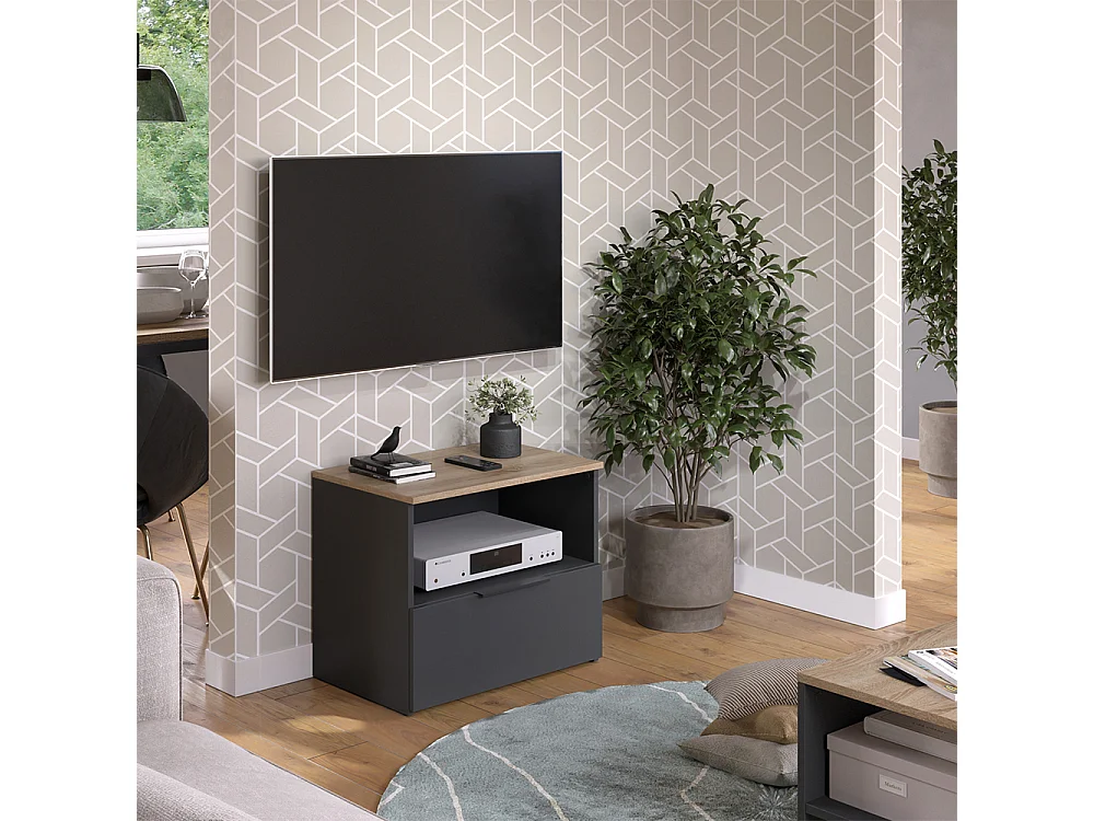 Lowboard anthrazit/sonoma 60x40x50 wido