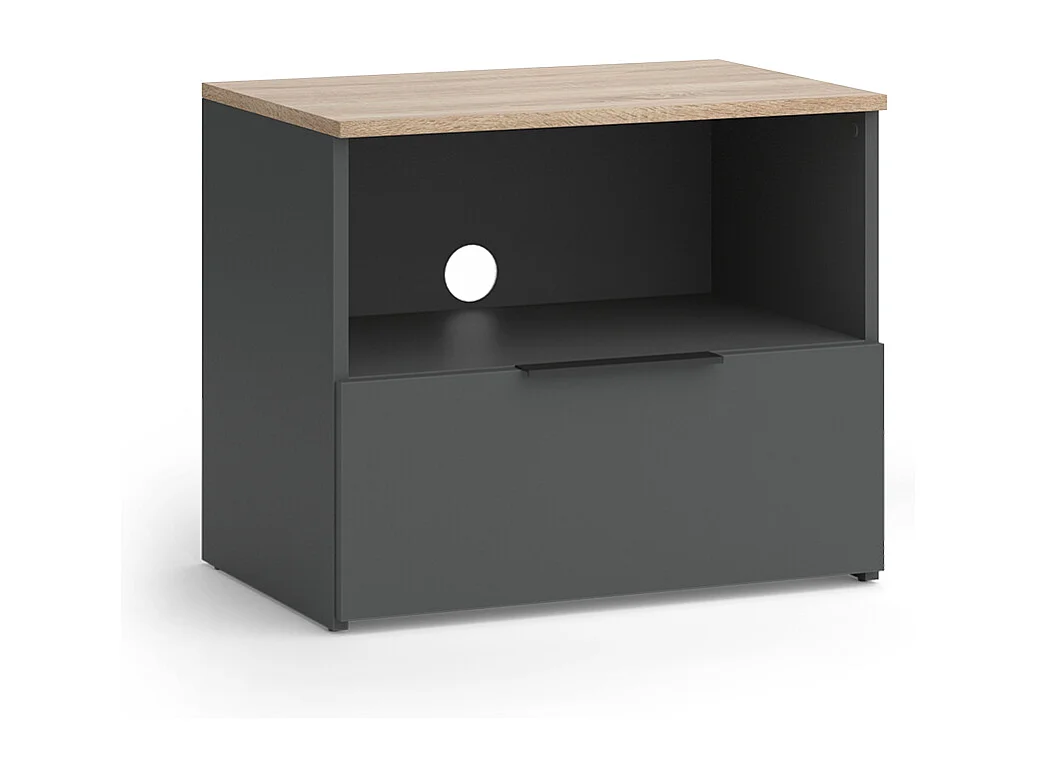 Meuble TV anthracite/sonoma 60x40x50 wido