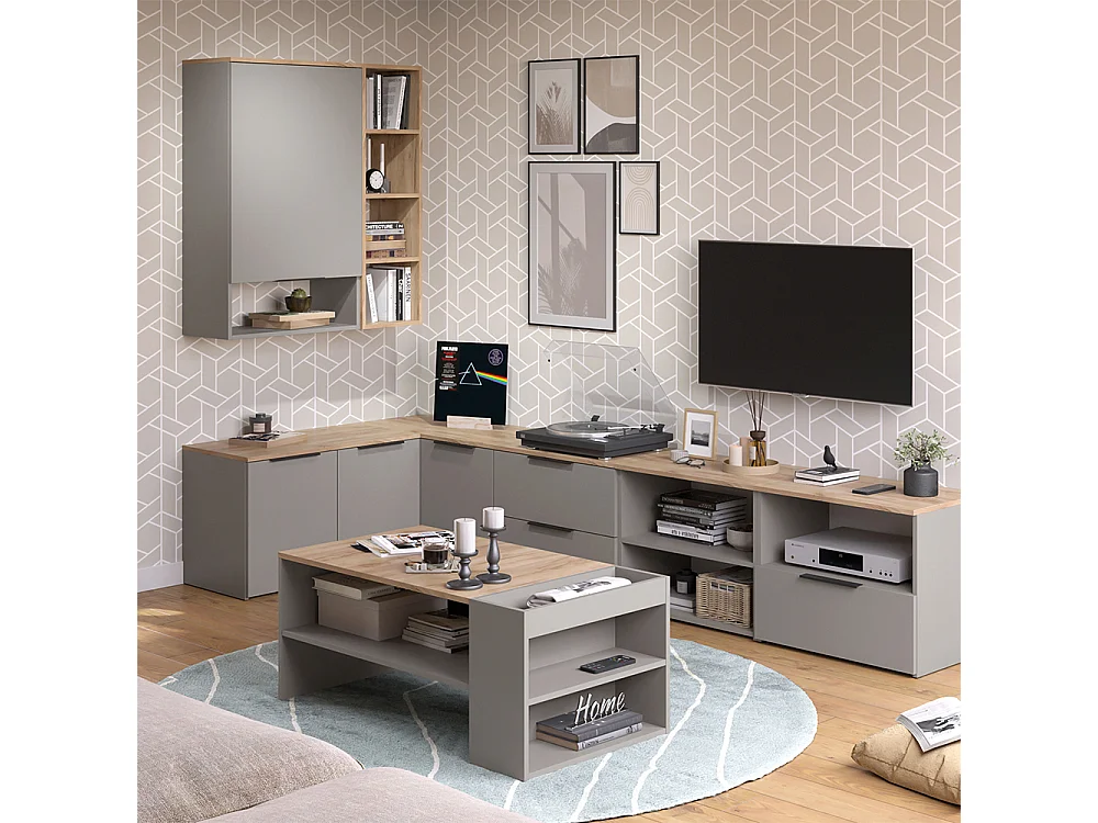 Meuble TV grège 60x40x50 wido