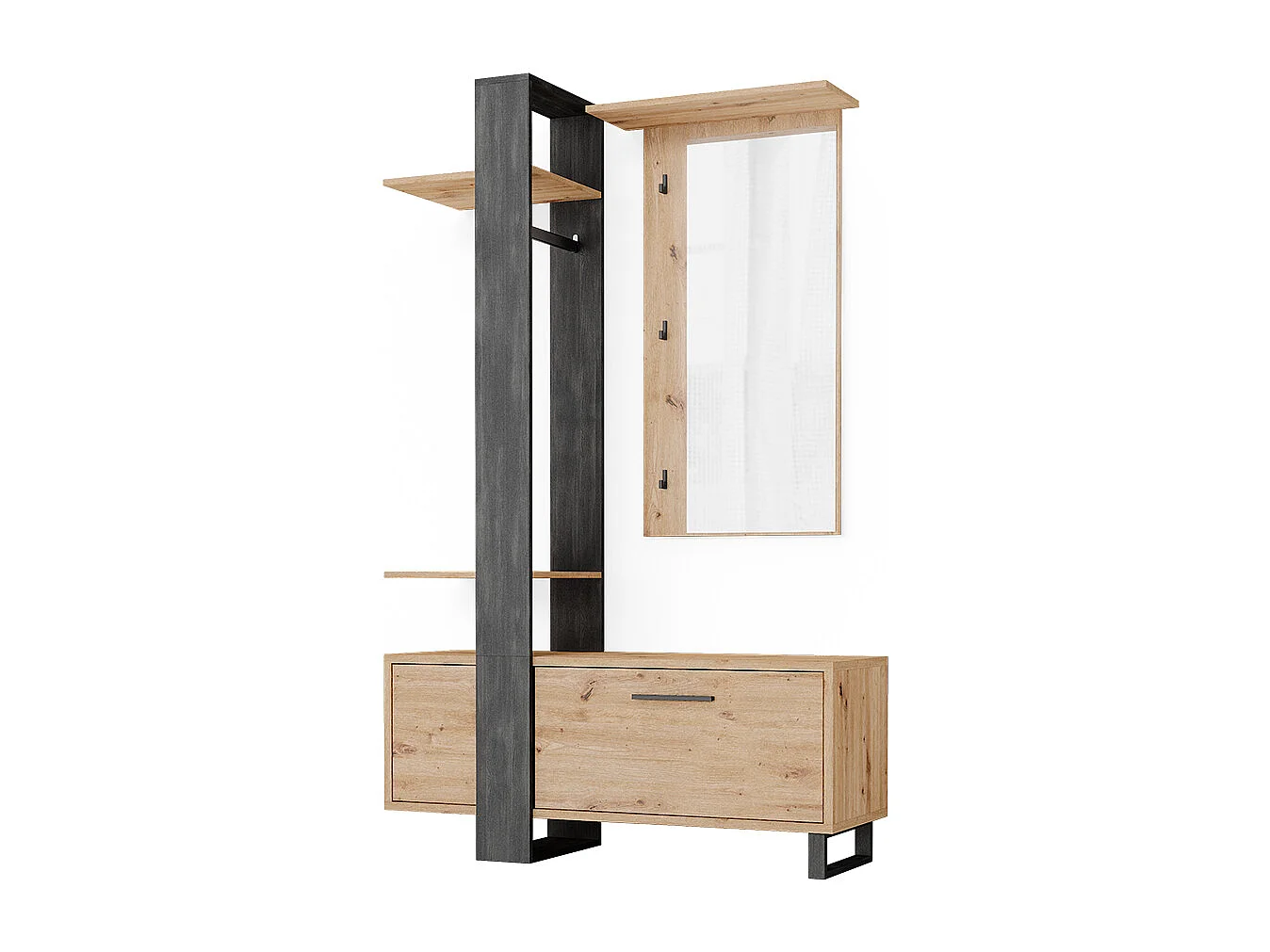 Garde-robe marron 120x40x192 porto