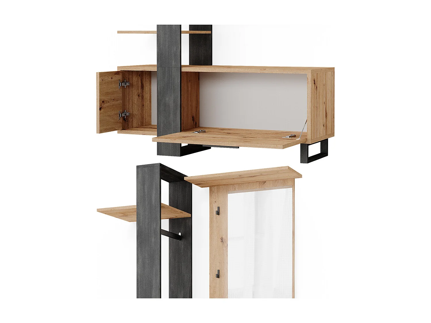 Garde-robe marron 120x40x192 porto