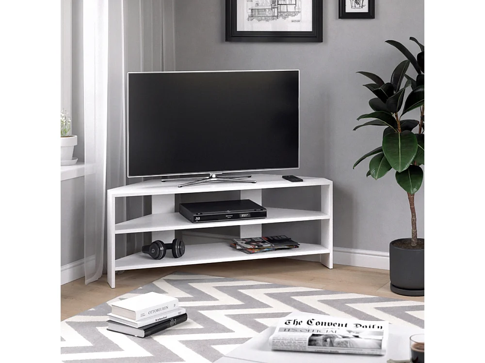 Meuble tv blanc 114x36x45