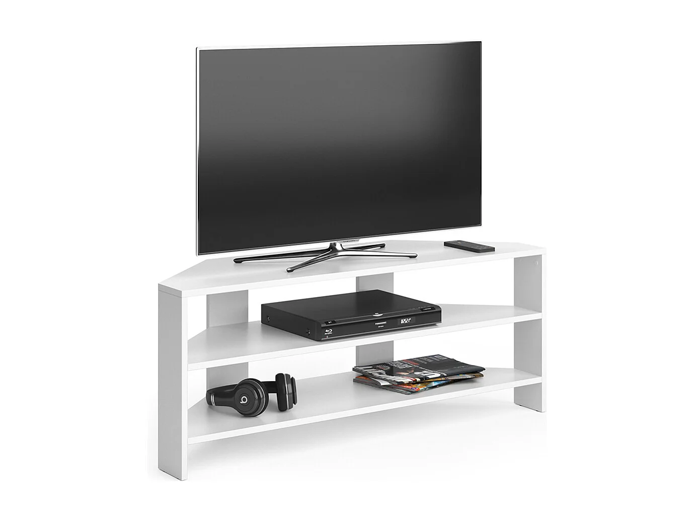 Meuble tv blanc 114x36x45