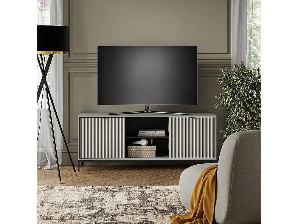 Meuble tv gris 150x40.1x60 eliza