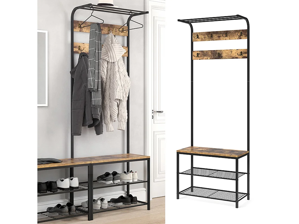 Vestiaire bois antique 70x30x190 fyrk