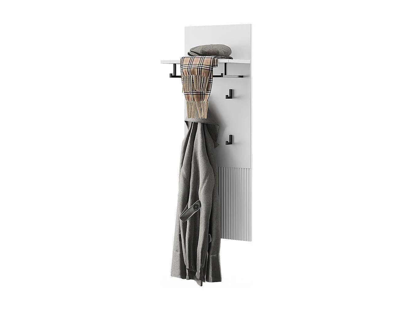 Wall coat rack white 43x27x120 eliza