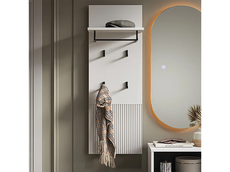 Wandgarderobe weiß 43x27x120 eliza