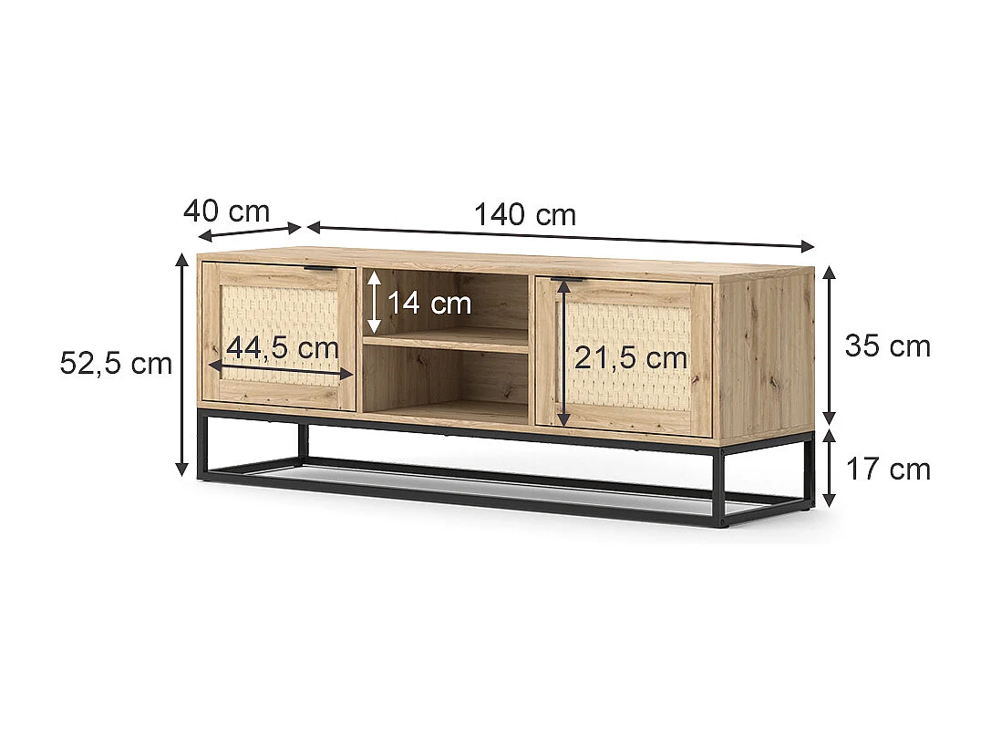 Lowboard sonoma 140x40x52.5 natal