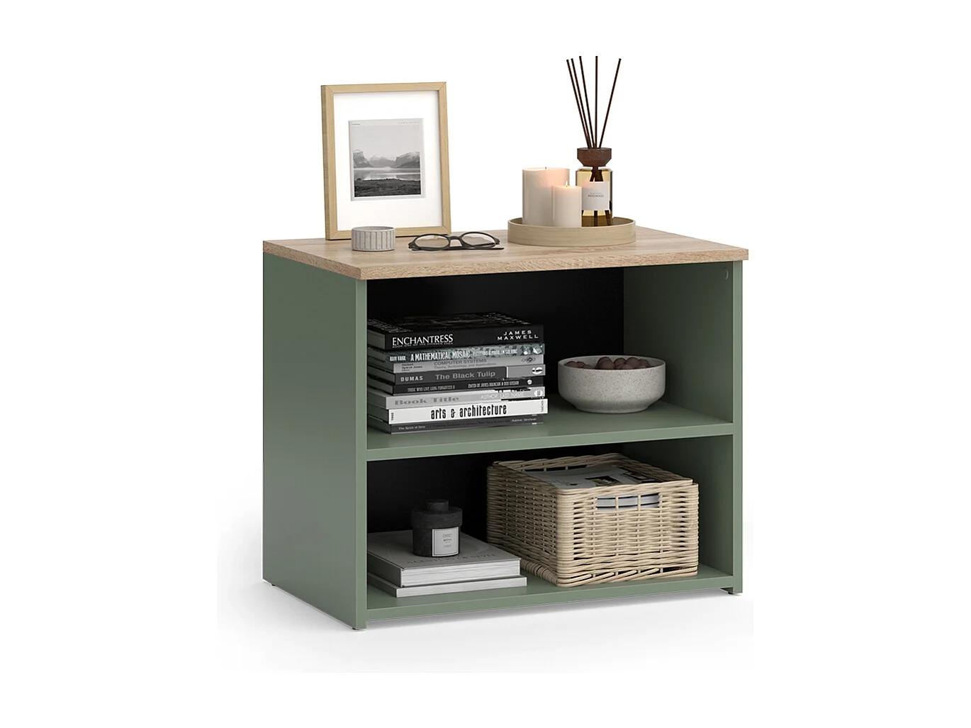 Meuble TV vert 60x40x50 wido