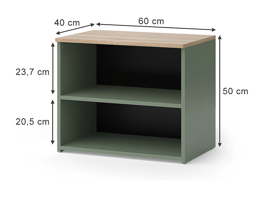 Mobile tv verde 60x40x50 wido