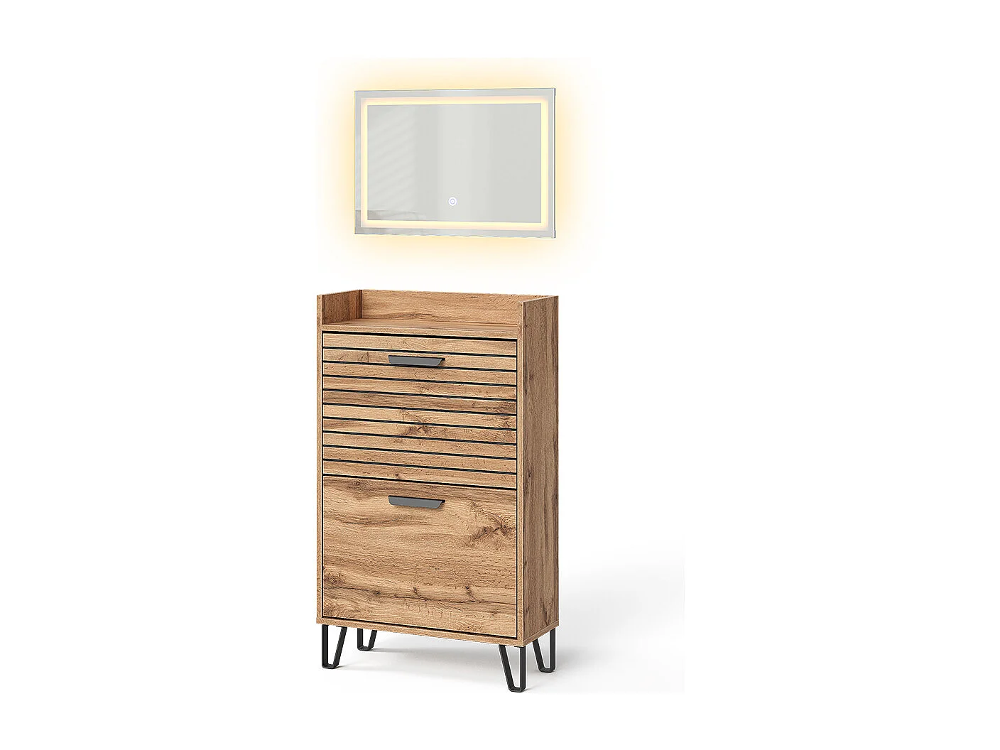 Wardrobe oak wotan 59.8x25x100 amber