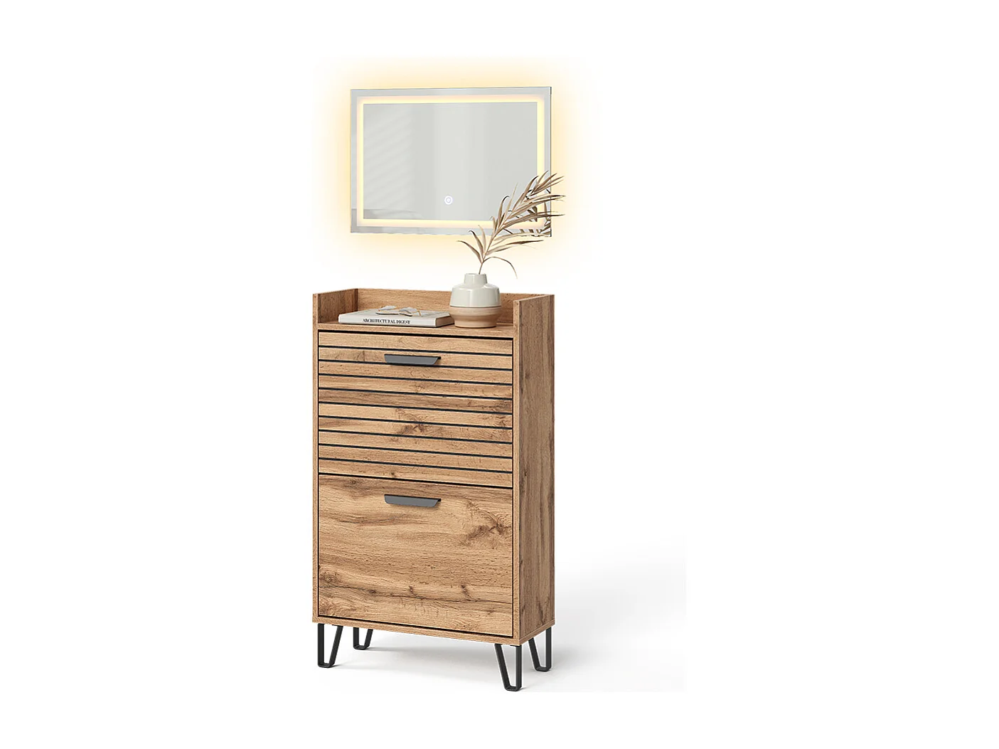 Wardrobe oak wotan 59.8x25x100 amber