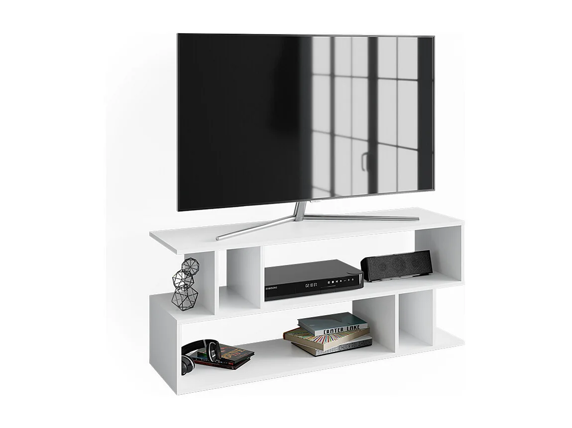 Meuble tv blanc 120x35x50.6 karel