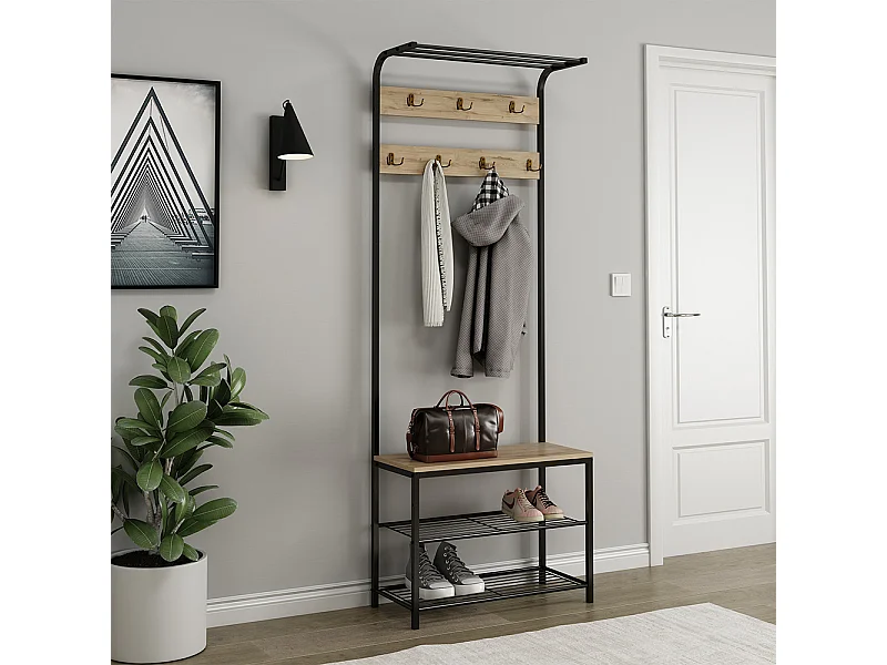 Garderobe eiken 70x30x190 fyrk