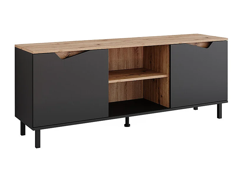 Meuble TV anthracite/artisan 150x38x60 marelle