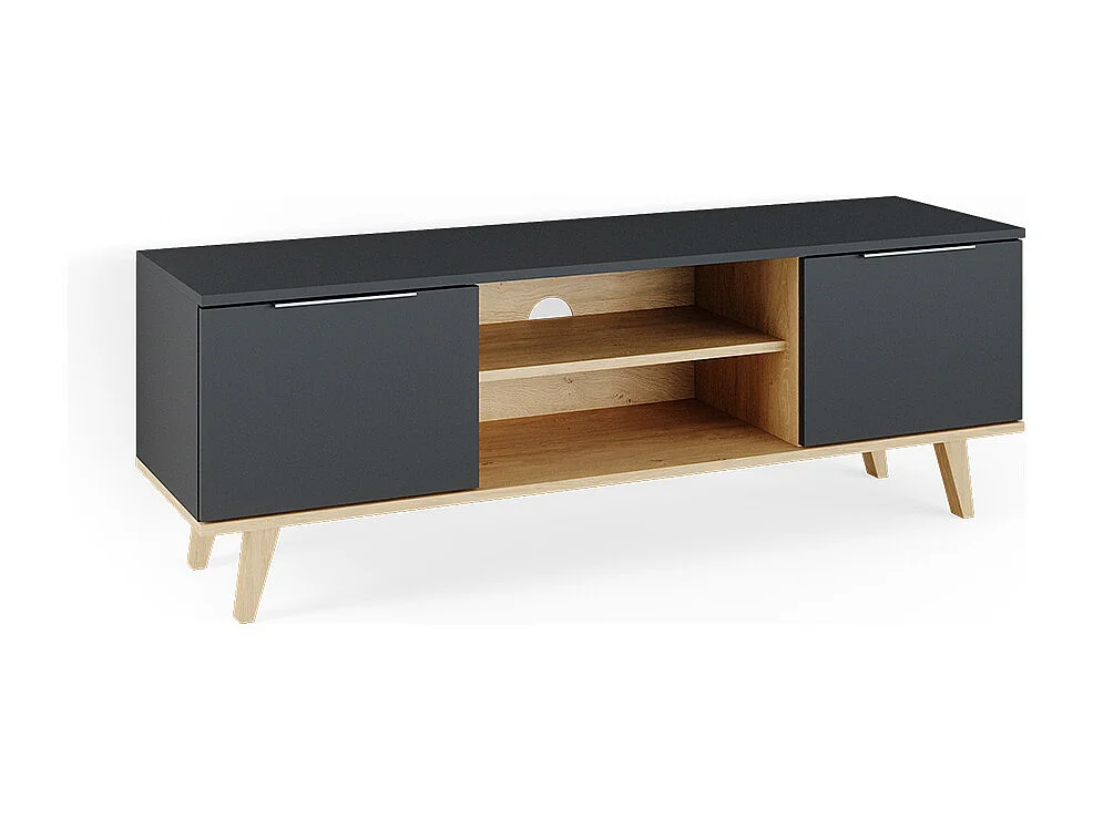 Meuble tv anthracite 138x40x49 nautica
