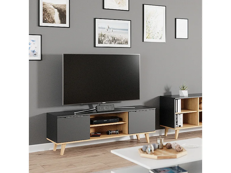 Mobile tv antracite 138x40x49 nautica