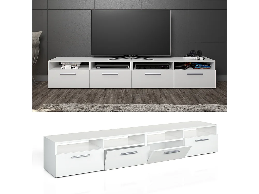 Lowboard weiß 190x33.2x38 diego