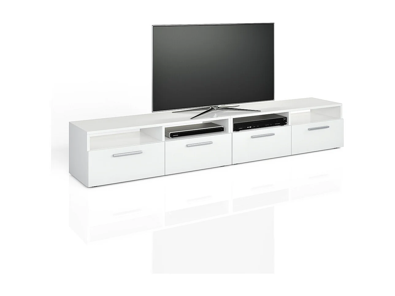 Meuble tv blanc 190x33.2x38 diego