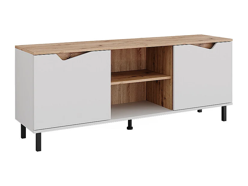 Lavt skab hvid/artisan 150x38x60 marelle