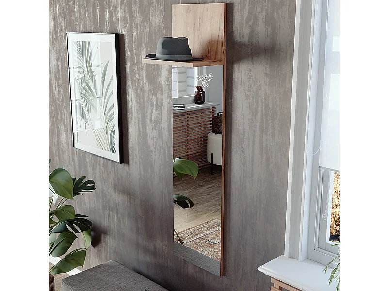 Wandgarderobe goldkraft eiche 36x21.6x135 siri