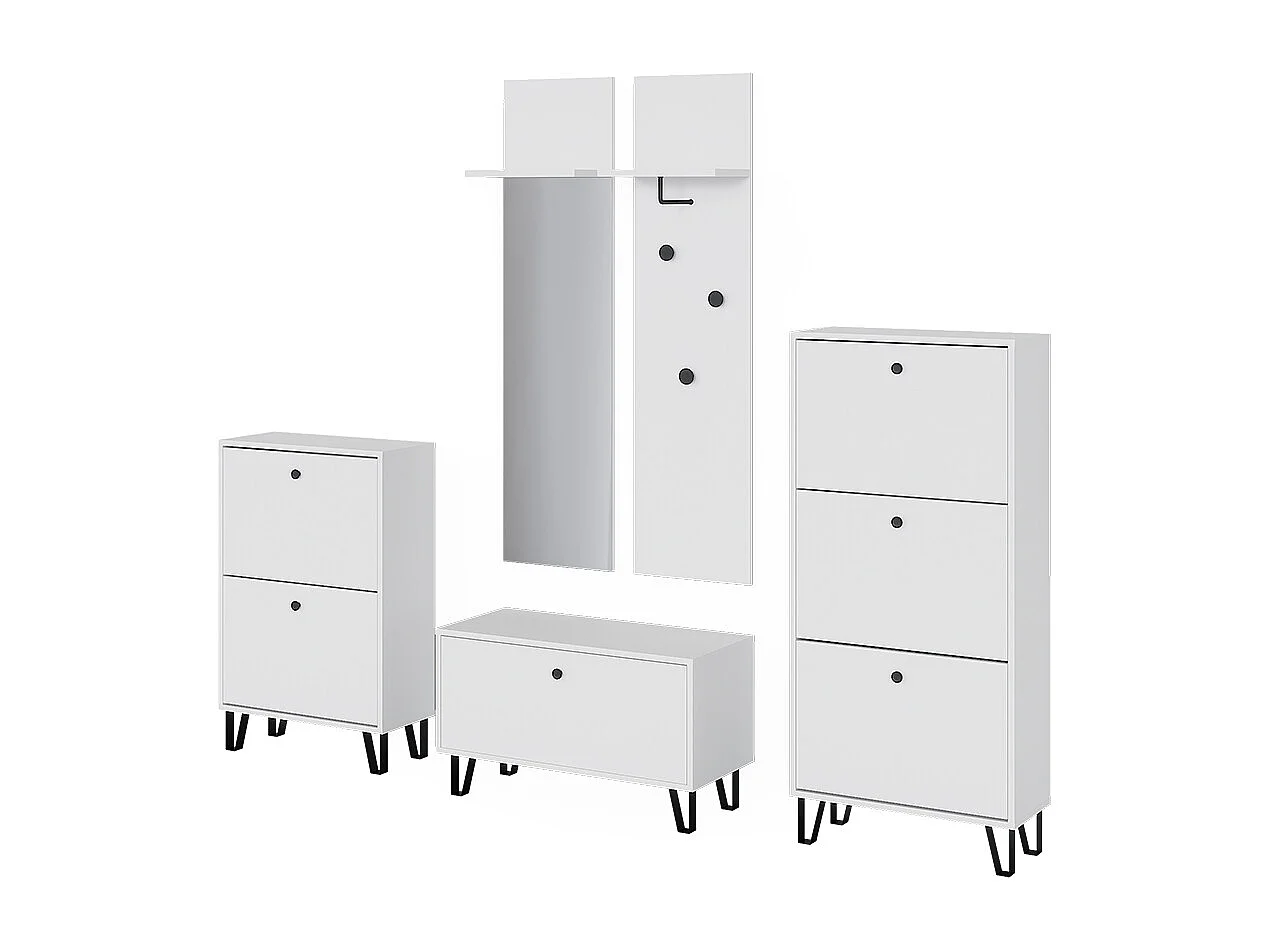 Ensemble de vestiaires  blanc 36x21.6x135 siri
