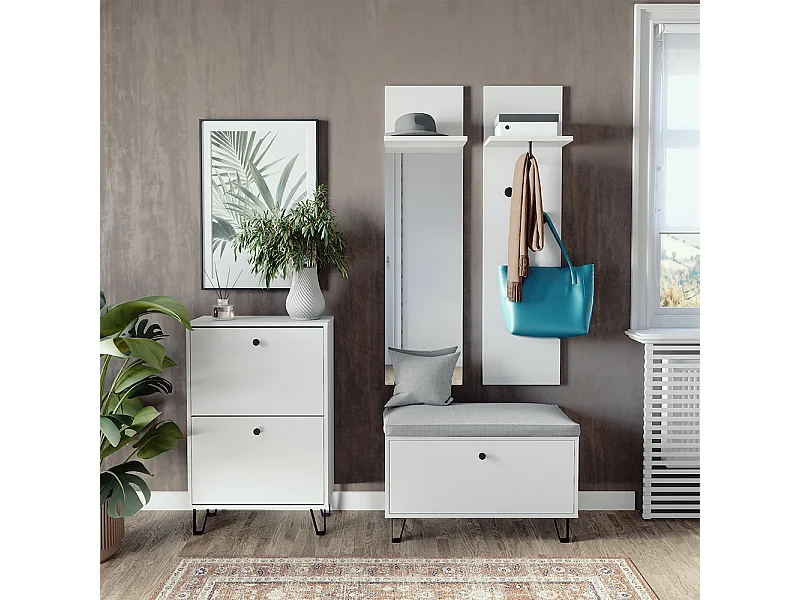 Ensemble de vestiaires  blanc 36x21.6x135 siri