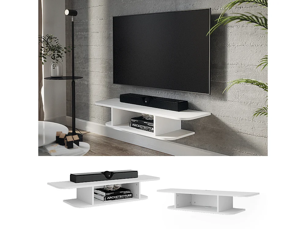 Mobile tv bianco 105x30x18.2 lorio