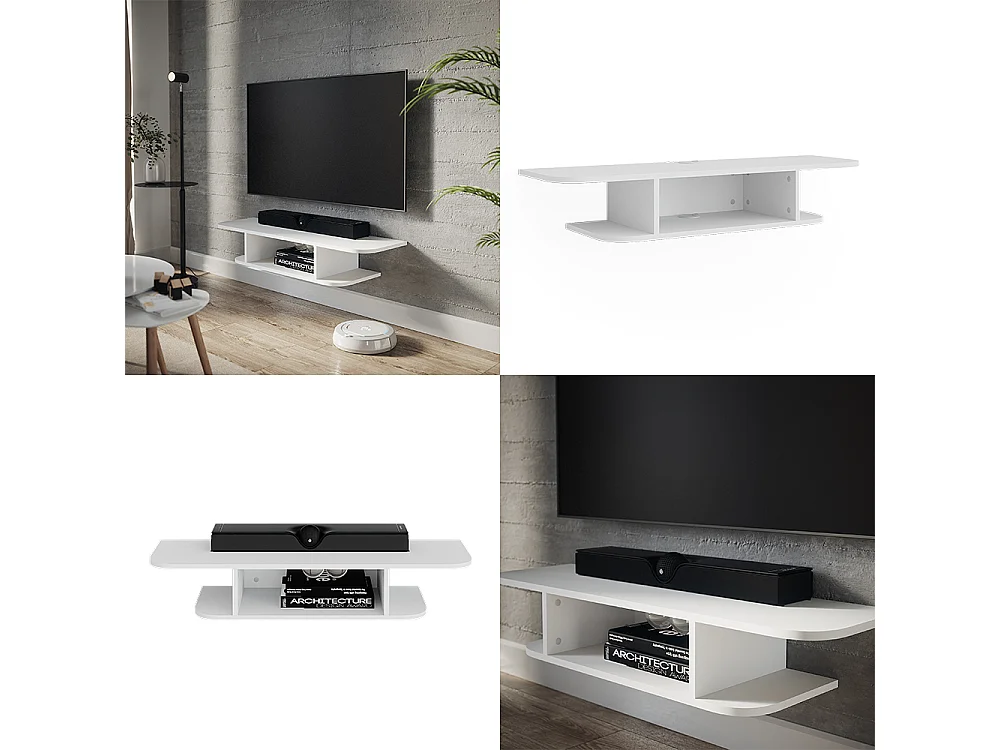 Mobile tv bianco 105x30x18.2 lorio