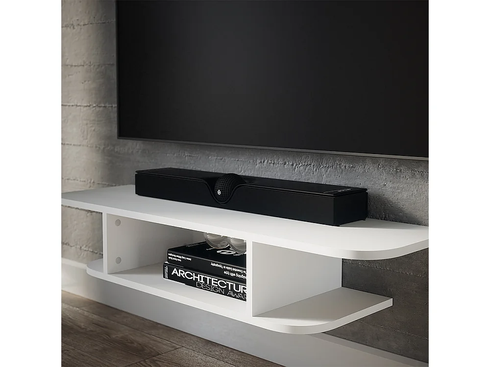 Meuble tv blanc 105x30x18.2 lorio