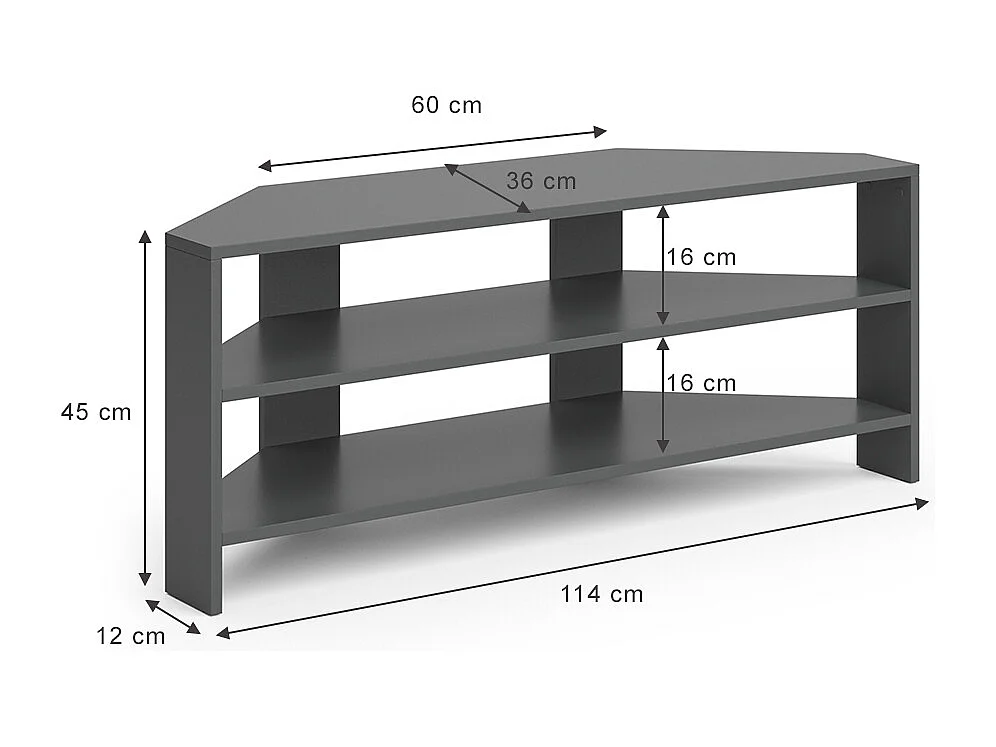 Lowboard anthrazit 114x36x45