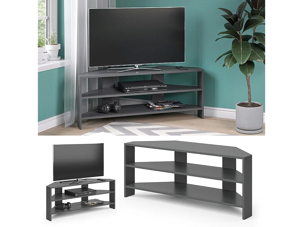 Meuble tv anthracite 114x36x45