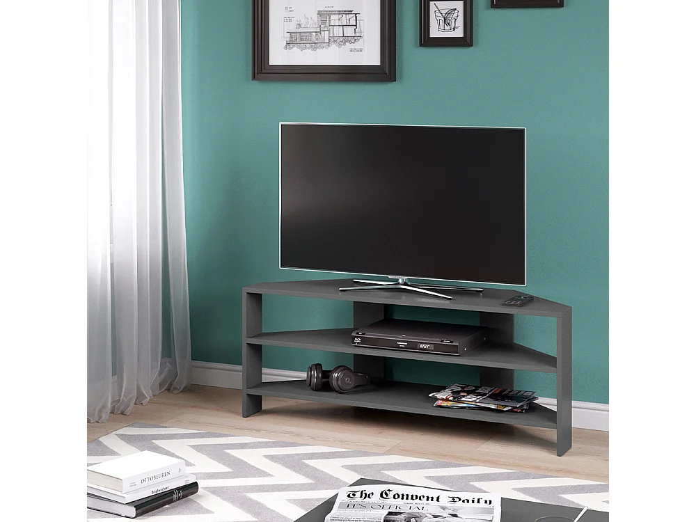 Meuble tv anthracite 114x36x45