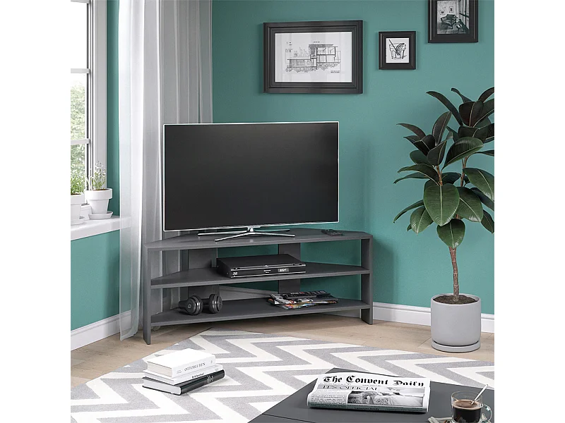 Meuble tv anthracite 114x36x45