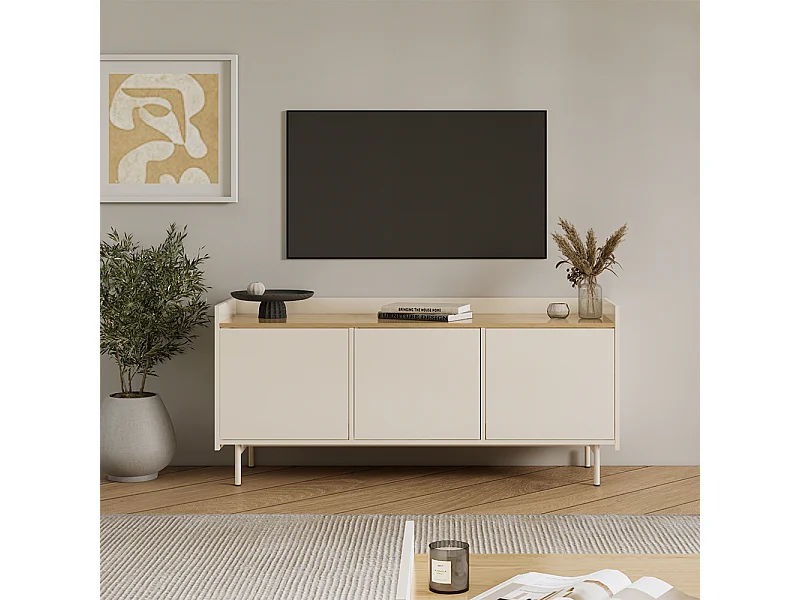 Lowboard creme 140x40x63 velina