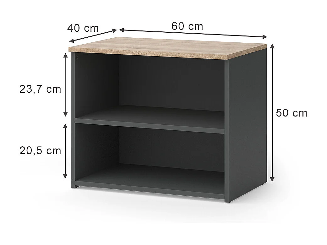 Lowboard anthrazit/sonoma 60x40x50 wido